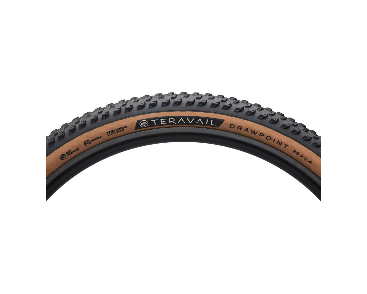 Teravail Drawpoint Tire (Tan) (Tubeless) (29″) (2.4″) (Light Trail) (Grip Compound)
