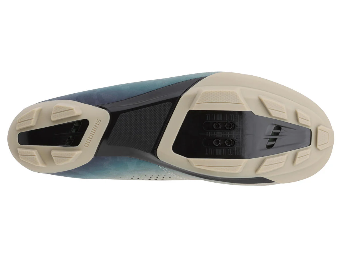 Shimano SH-RX600 RX6 Gravel Shoes (Beige/Blue) (43)