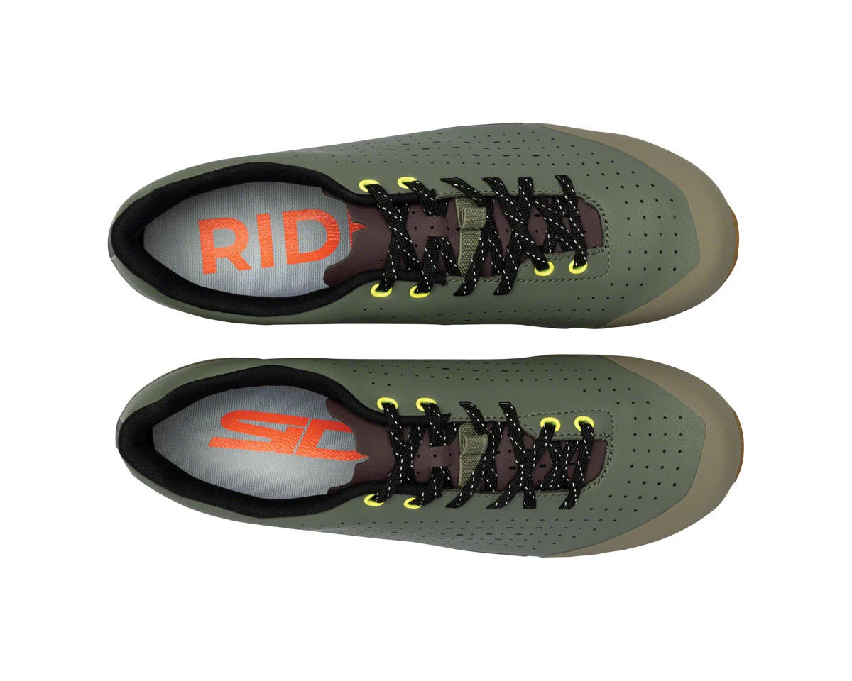Sidi Asper Laces Gravel Shoes (Military Yellow) (39.5) (Millenium Fit)