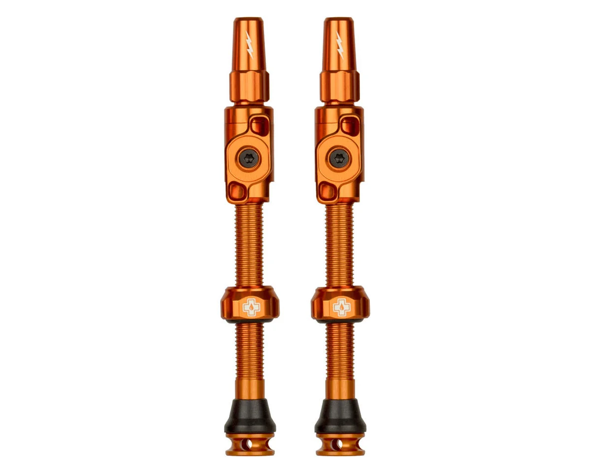 Muc-Off Big Bore Lite Tubeless Valves (Orange) (Pair) (Large) (45mm)