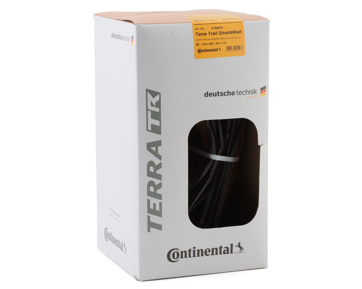 Continental Terra Trail Tubeless Gravel Tire (700c) (45mm) (ShieldWall) (Black/Brown)