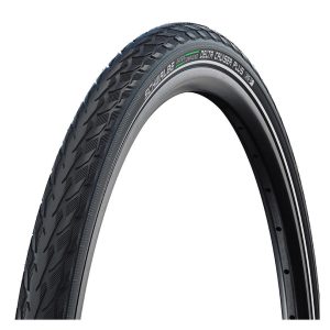 Schwalbe Delta Cruiser Plus Tire (Black/Reflective) (Wire) (Green Compound) (PunctureGuard) (E25) (26″) (2.0″)