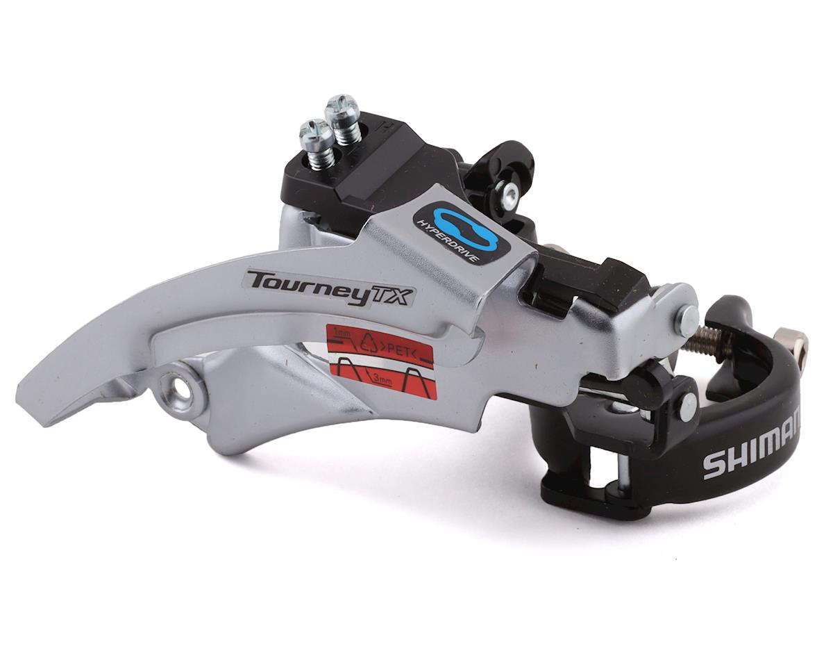 Shimano Tourney FD-TX800 Front Derailleur (3 x 7/8 Speed) (66 – 69º) (FD-TX800-TS6) (28.6/31.8/34.9mm) (Top Swing) (Dual Pull)