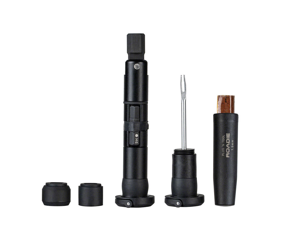 Topeak Plug’n Tool Roadie (Handlebar Inserts for Road) (w/1.5mm Tubeless Tire Repair Tool & Plugs)