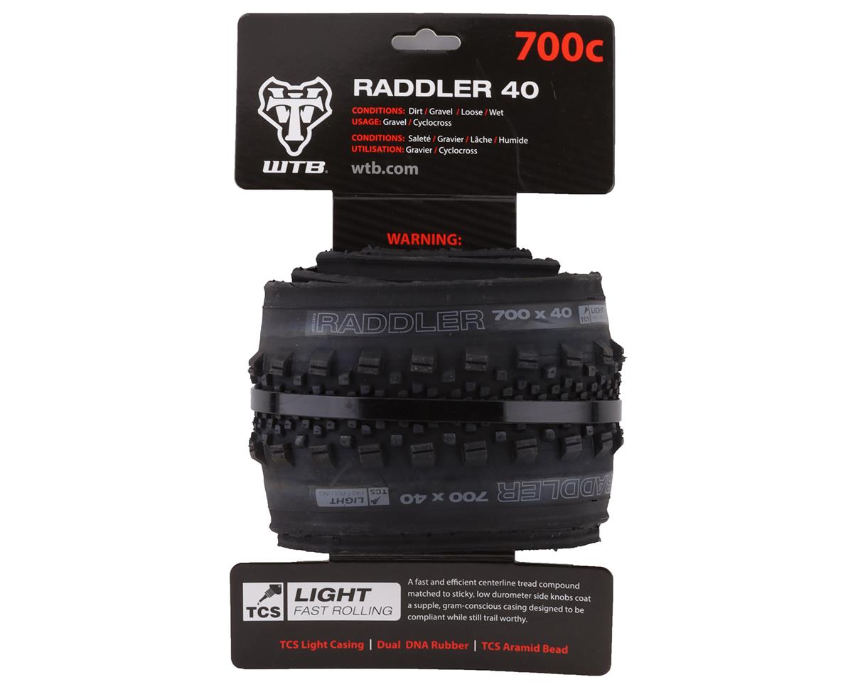WTB Raddler Dual DNA TCS Tubeless Gravel Tire (Black) (700c) (40mm) (Light/Fast Rolling)