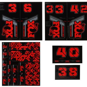 Fox Suspension Custom Decal Kit (Red) (All Models Except Step Casts)