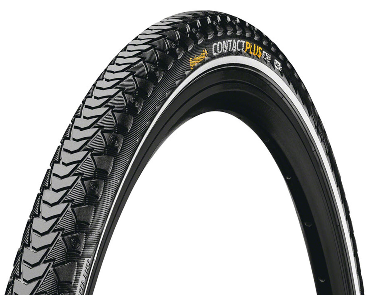 Continental Contact Plus City Tire (Black/Reflex) (28″) (1-1/2″) (635 ISO) (Wire) (SafetyPlus Breaker) (E50)