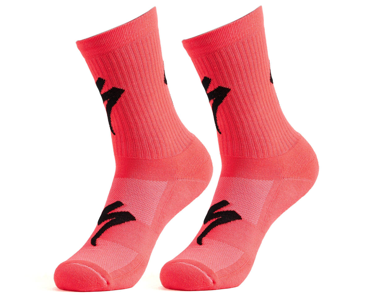 Specialized Techno MTB Tall Logo Socks (Imperial Red) (XL)