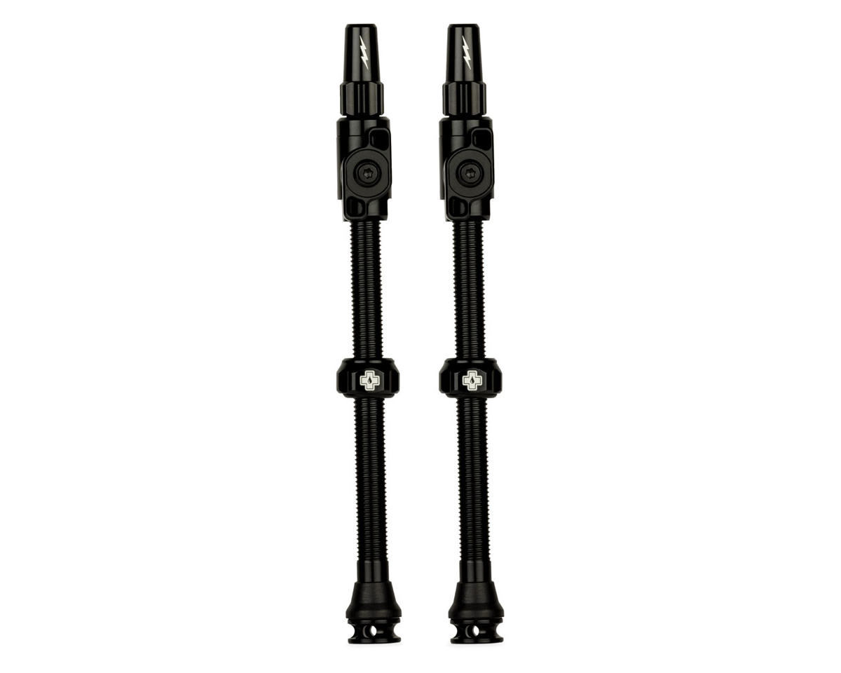 Muc-Off Big Bore Lite Tubeless Valves (Black) (Pair) (3X-Large) (80mm)