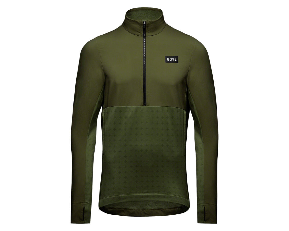 Gore Wear Men’s Trail KPR Hybrid Long Sleeve Jersey (Utility Green) (M)