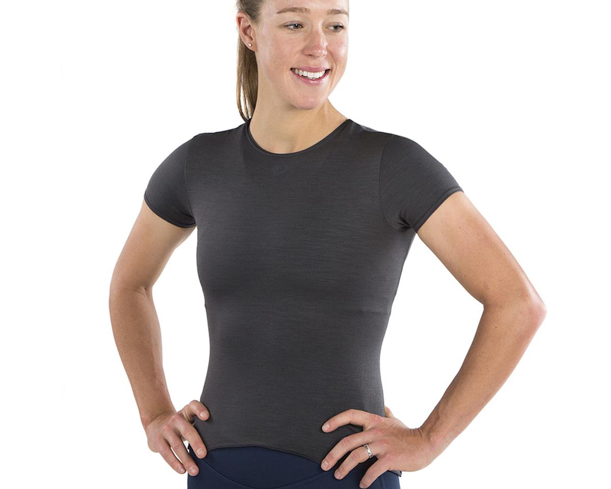 Pearl iZUMi Women’s Merino Short Sleeve Base Layer (Phantom) (XL)