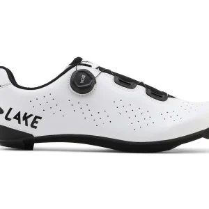 Lake Cycling CX178 Road Shoes (White/Black) (43)