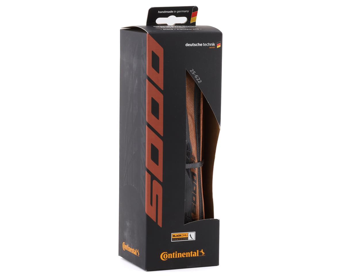 Continental Grand Prix 5000 Road Tire (Black/Transparent) (700c) (25mm) (Folding) (Black Chili)