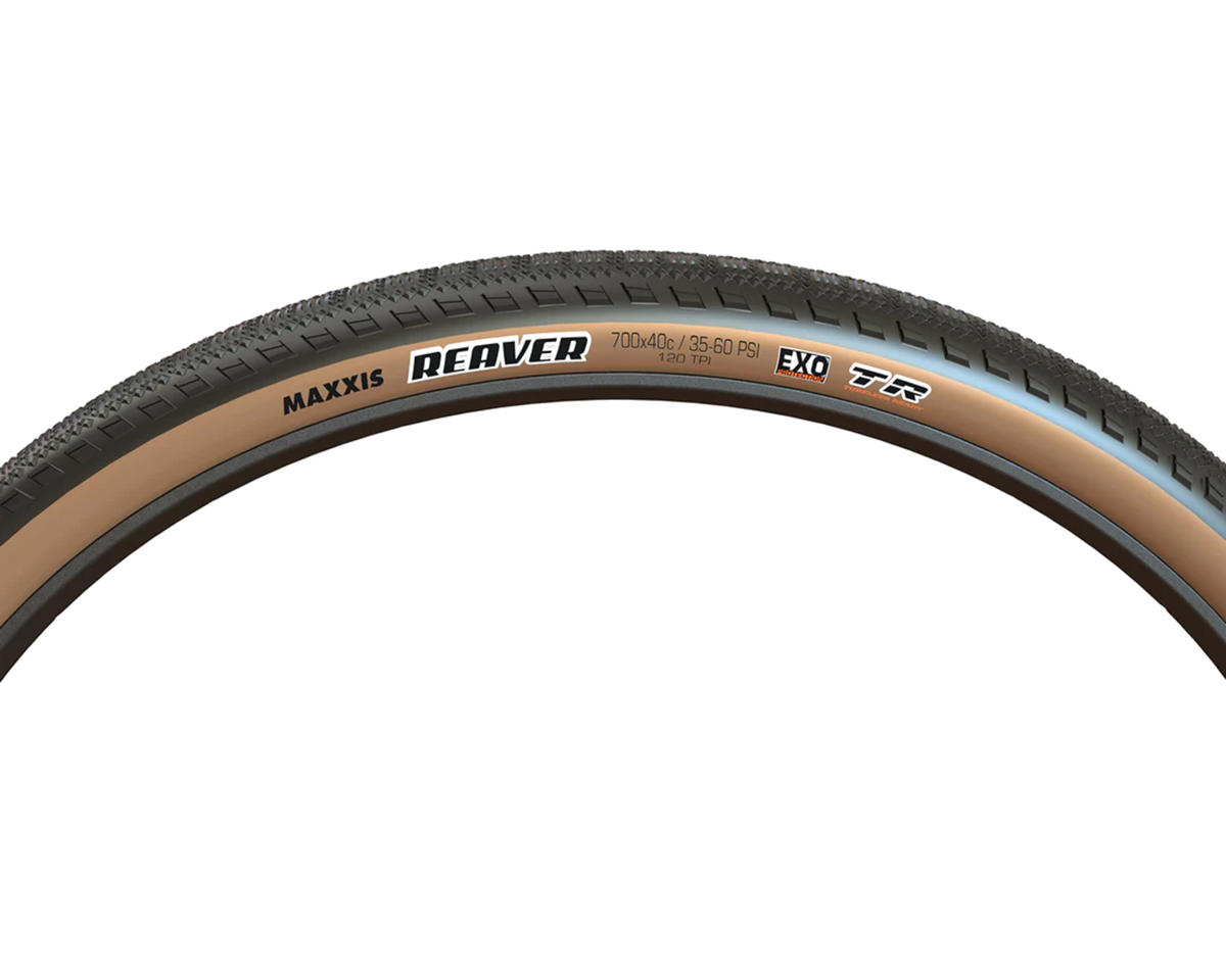 Maxxis Reaver Tubeless Gravel Tire (700c) (40mm) (Dual/EXO) (Tan Wall)