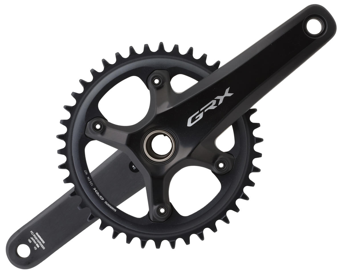 Shimano GRX RX820-1 Crankset (Black) (1 x 12 Speed) (Hollowtech II) (165mm) (42T)