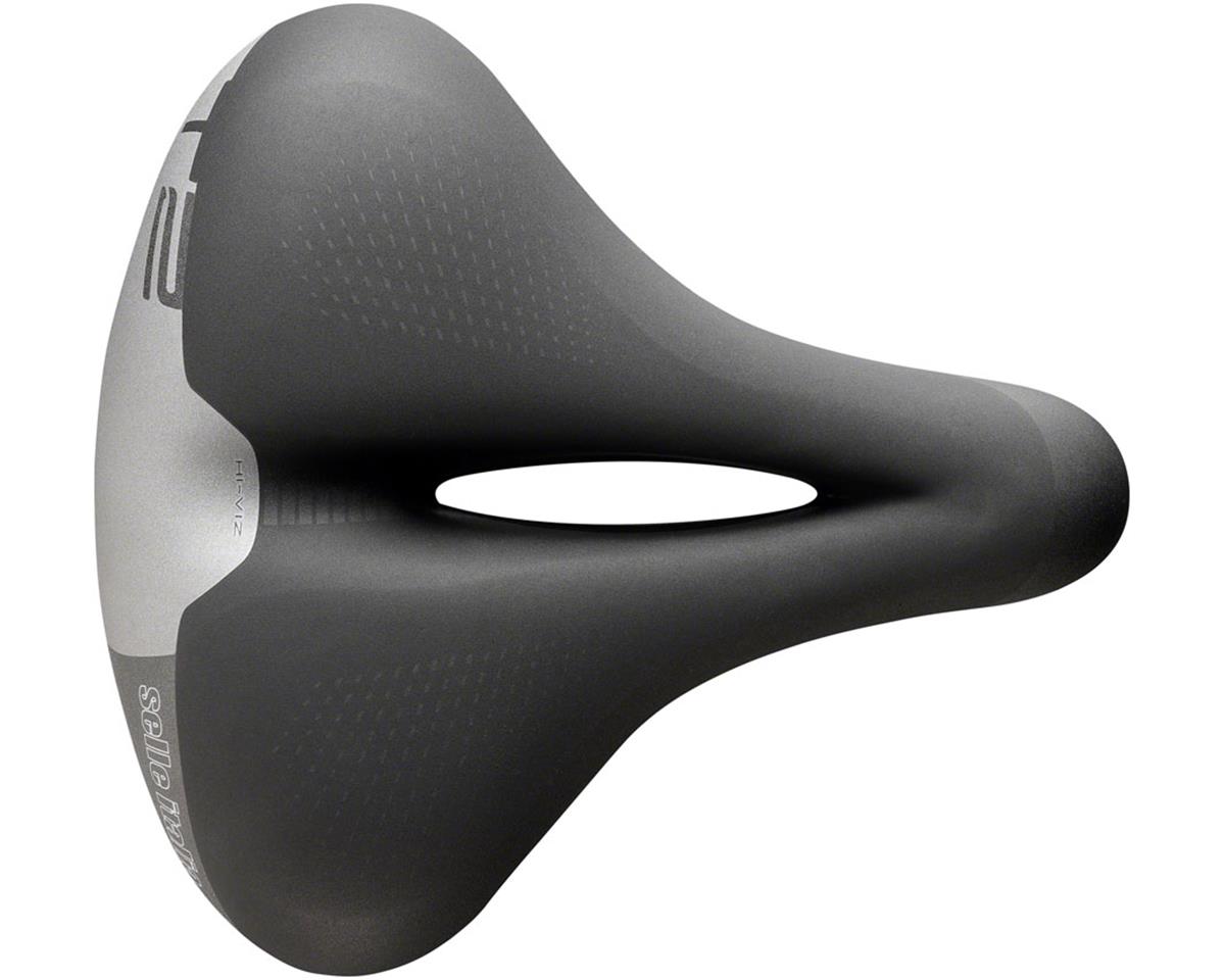Selle Italia T2 Flow Saddle (Black) (Steel Rails) (L2) (233mm)