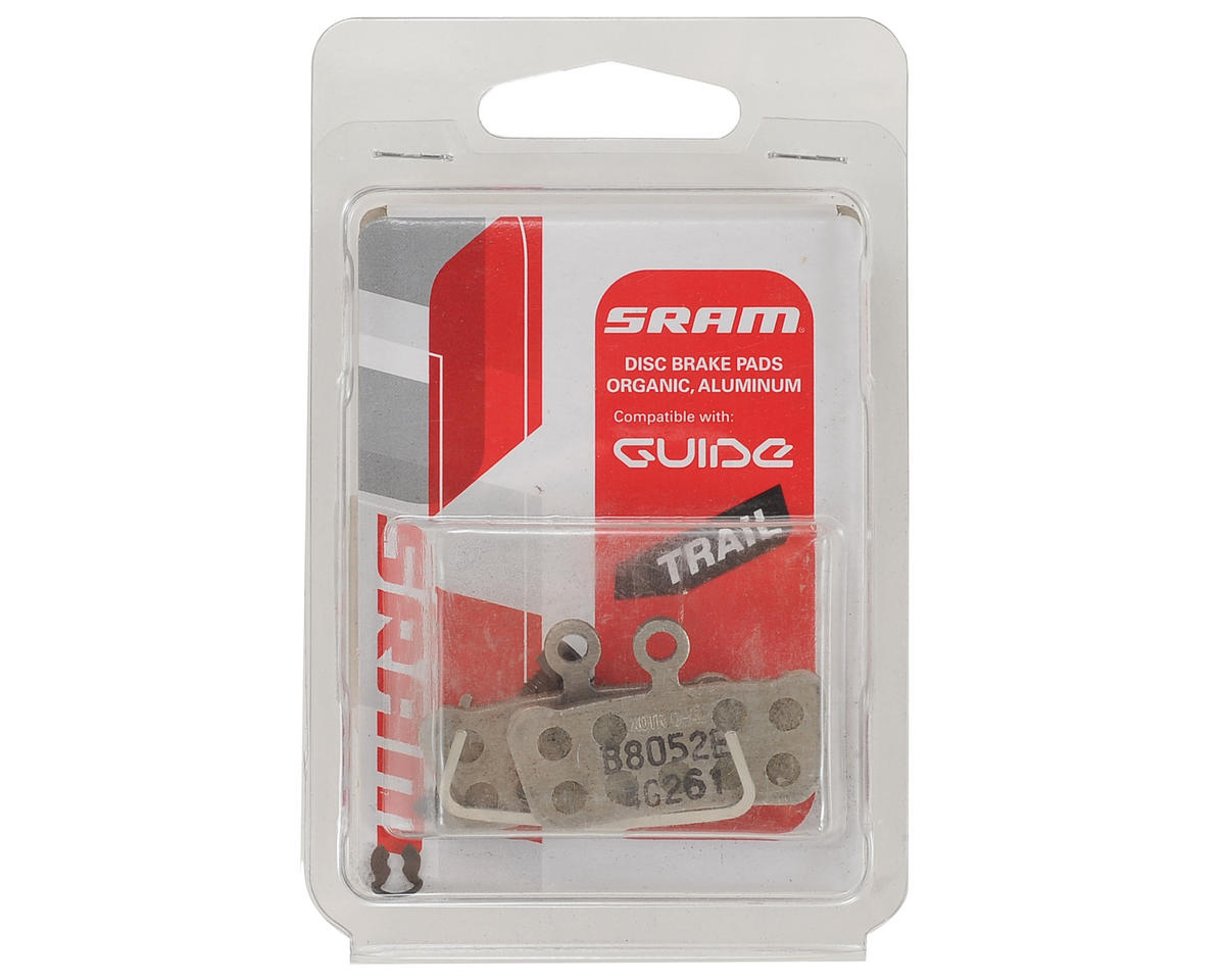SRAM Disc Brake Pads (Organic) (SRAM Guide, Avid Trail) (Aluminum Back) (1 Pair)