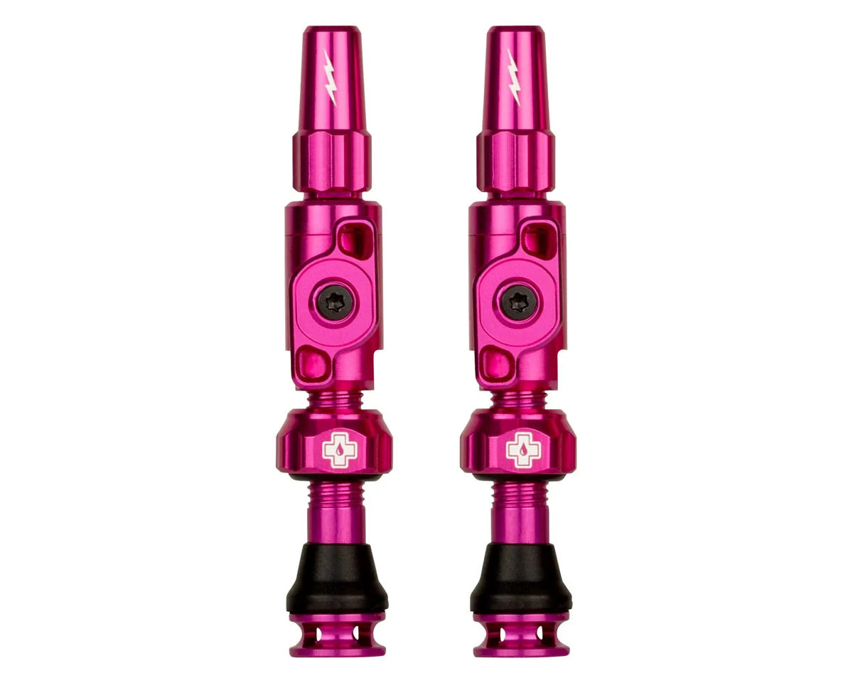 Muc-Off Big Bore Lite Tubeless Valves (Pink) (Pair) (Small) (30mm)