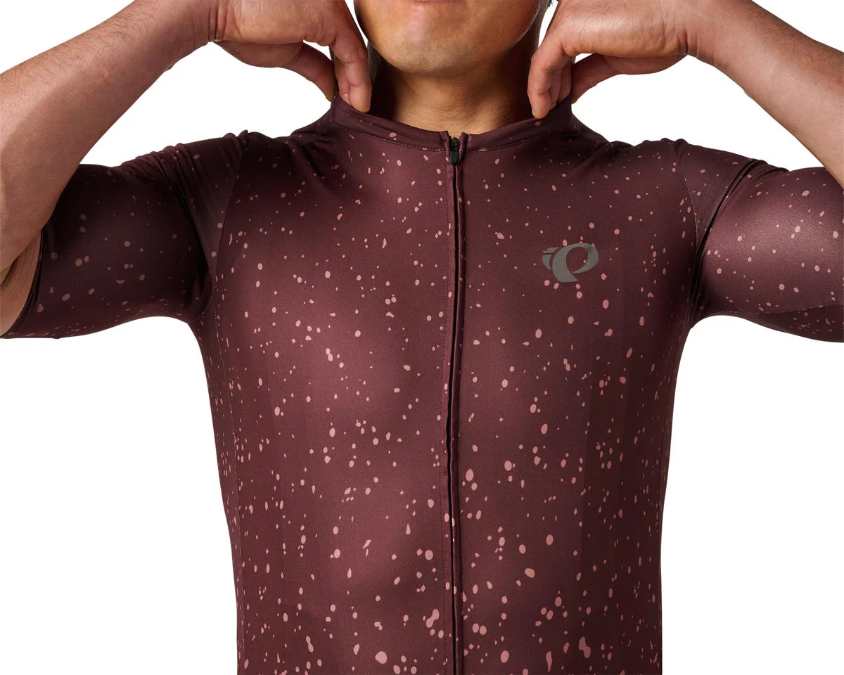Pearl iZUMi Attack Short Sleeve Jersey (Bitter Chocolate Splatera) (L)