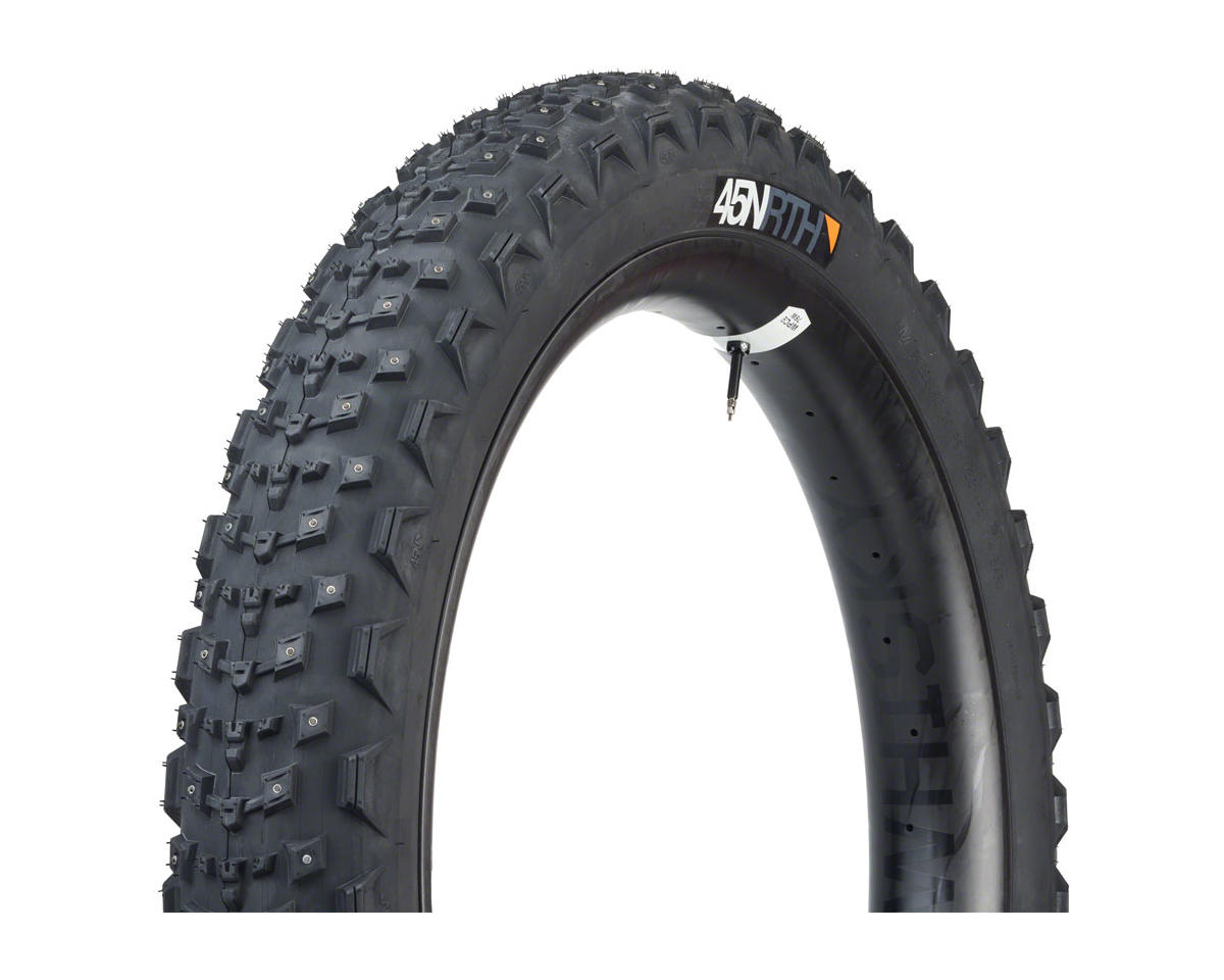 45NRTH Dillinger 4 Fat Bike Tire (Tubeless) (Studded) (26″) (4.2″) (60tpi) (Black)