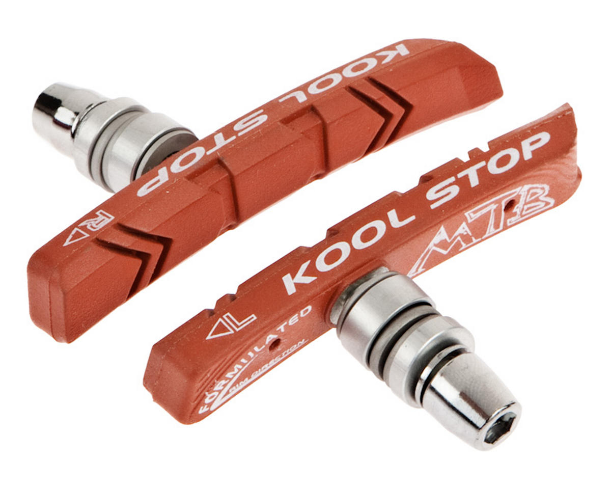 Kool Stop Mountain V-Brake Pads (Black/Red) (1 Pair) (Salmon Compound)