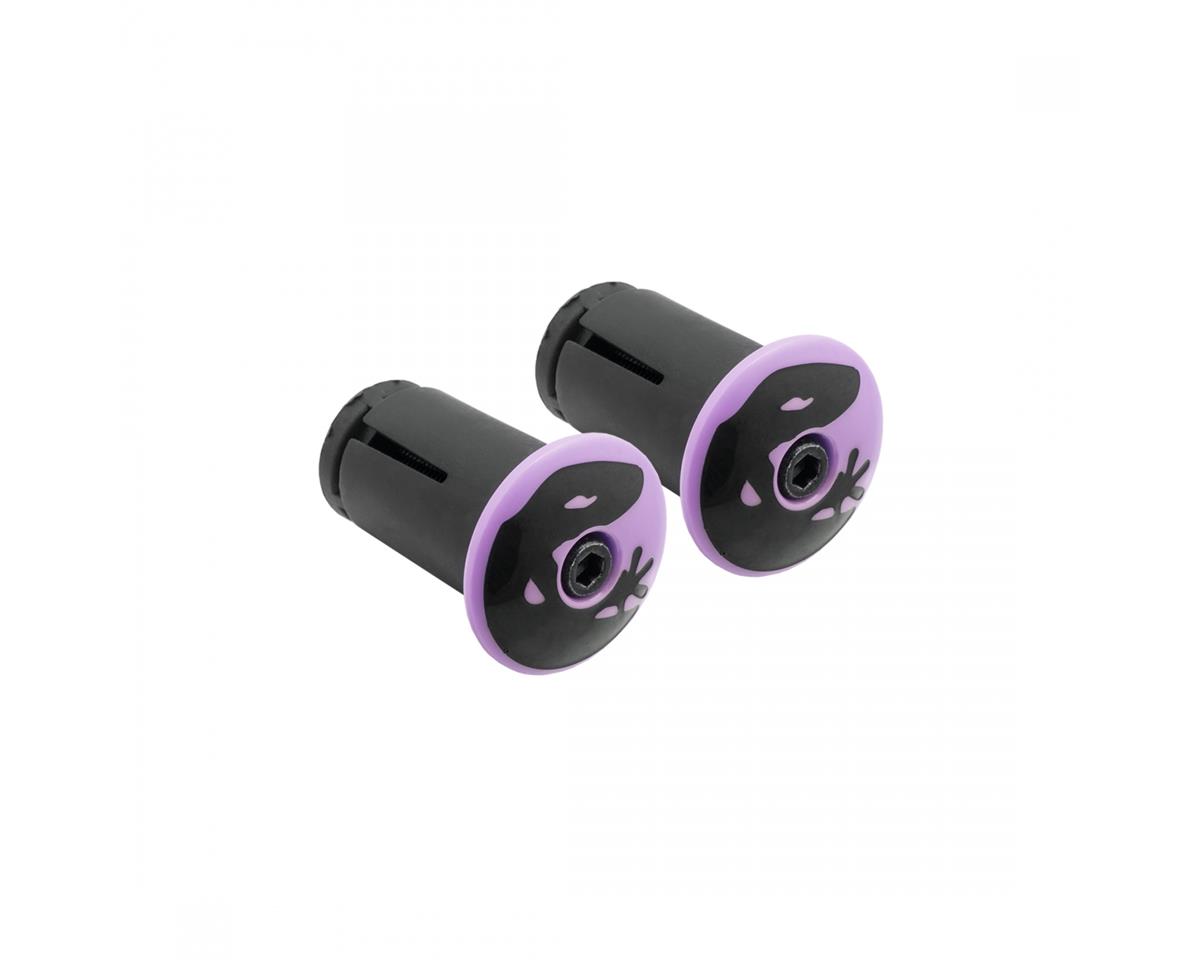 Lizard Skins Handlebar Plugs (Purple) (Pair)
