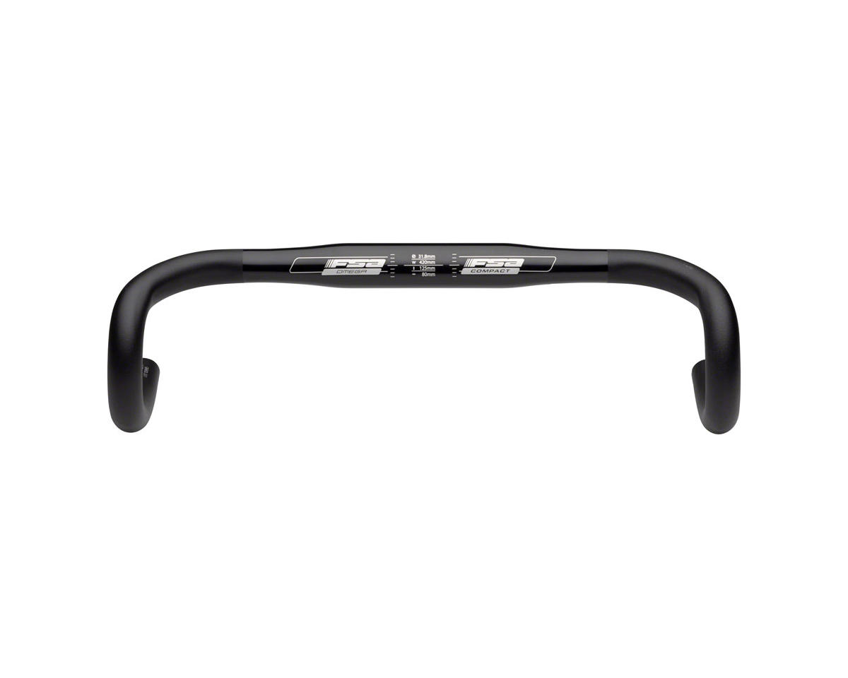 Full Speed Ahead Omega Compact Drop Handlebar (Black) (38cm)