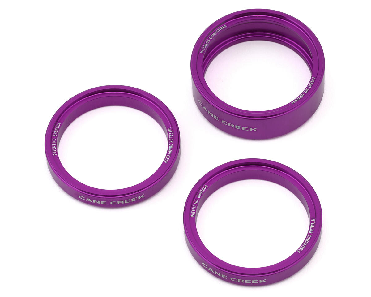 Cane Creek Interlok Headset Spacer Kit (Purple) (1-1/8″) (5/10mm)