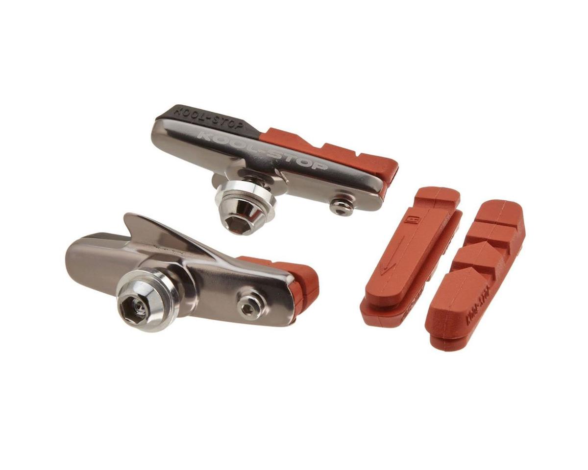 Kool Stop Dura Road Brake Pads (Silver) (Dual & Salmon Compound) (1 Pair + Extra Inserts) (For Shimano/SRAM) (Extra Set of Inserts)