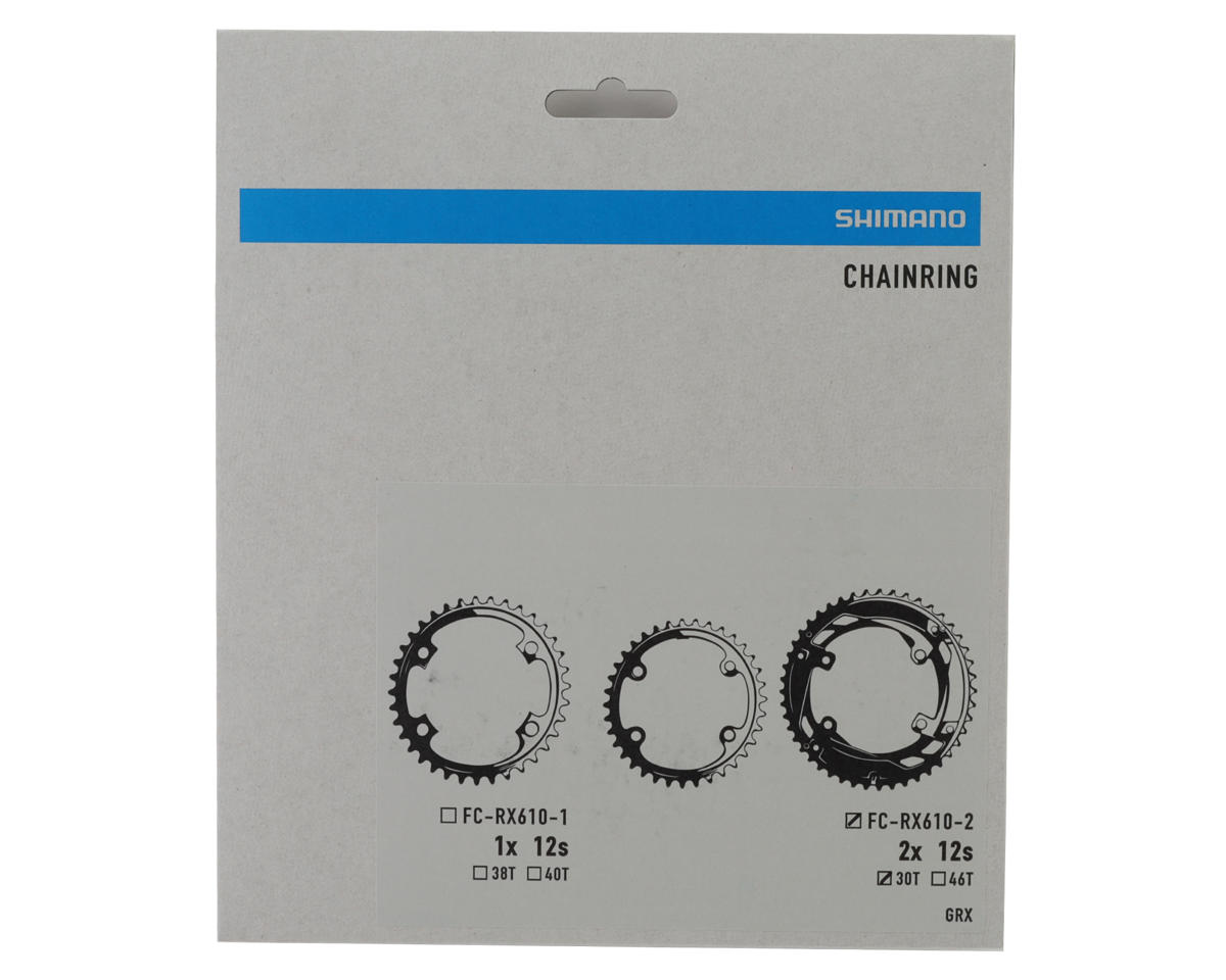 Shimano GRX FC-RX610-2 Chainring (Black) (80/110m Asymmetric BCD) (2 x 12 Speed) (Inner) (30T)