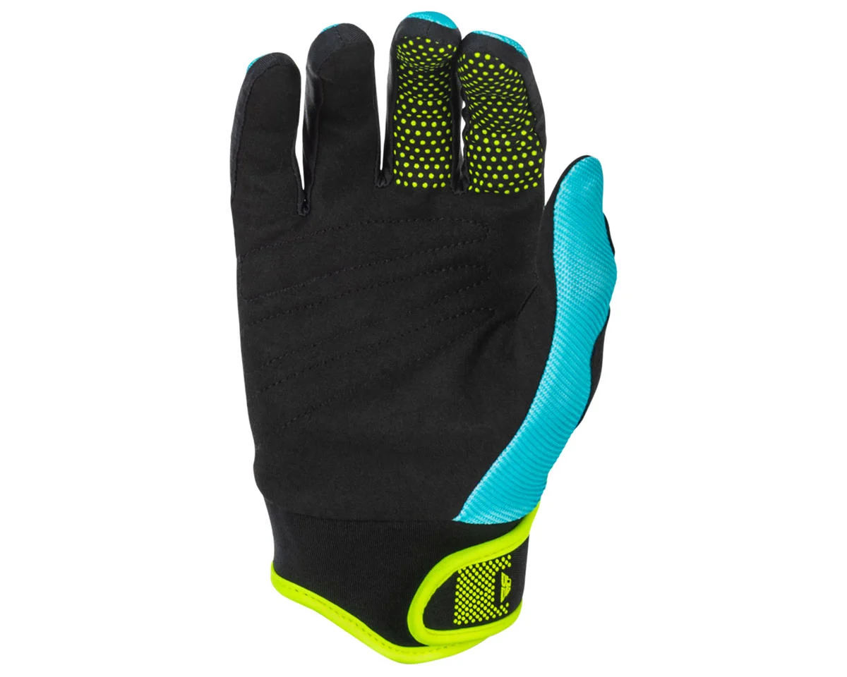 Fly Racing Youth F-16 Gloves (Aqua/Black/White) (Youth L)