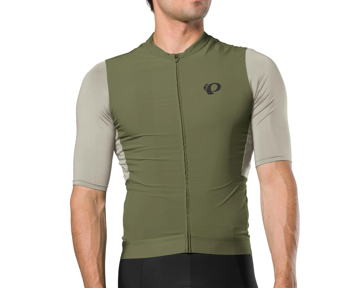 Pearl iZUMi Expedition Short Sleeve Jersey (Deep Lichen Green/Lint) (L)