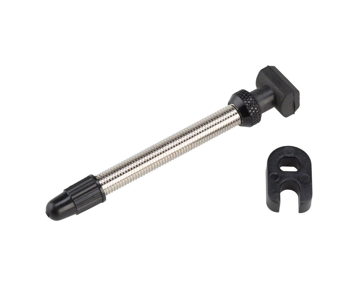 DT Swiss Brass Tubeless Valves (Black) (Single) (Road Narrow Base) (53mm)