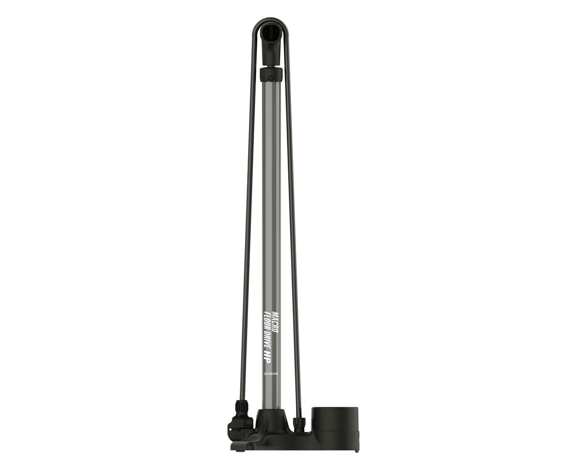 Lezyne Macro HP Floor Drive Floor Pump (Flat Grey) (Dual Valve Pump Head) (Presta/Schrader Valve Compatible)