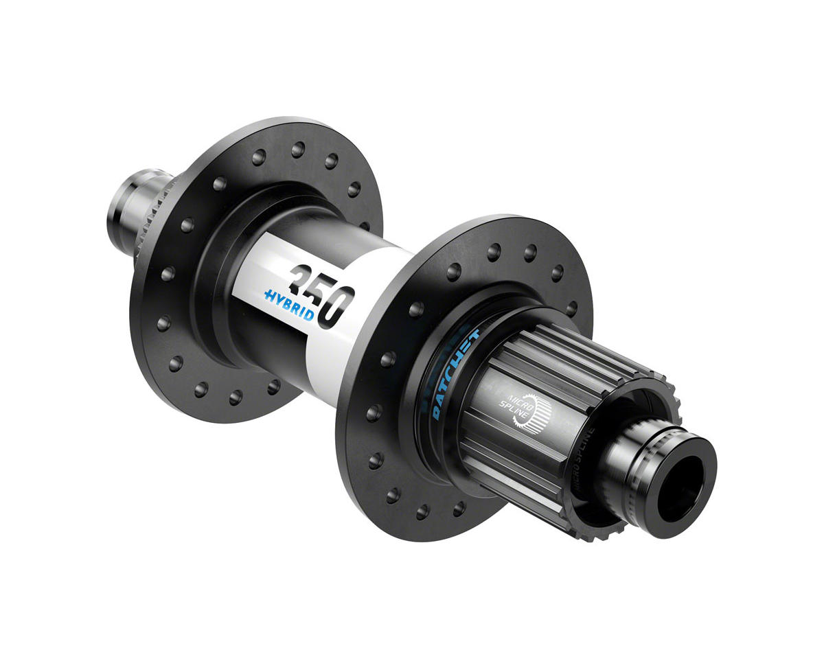 DT Swiss 350 Hybrid Rear Hub (Black) (12 x 148mm) (Centerlock) (Shimano Microspline)(32H) (24pt) (J-Bend)
