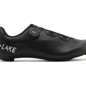 Lake Cycling CX178 Road Shoes (Black/Silver) (44)