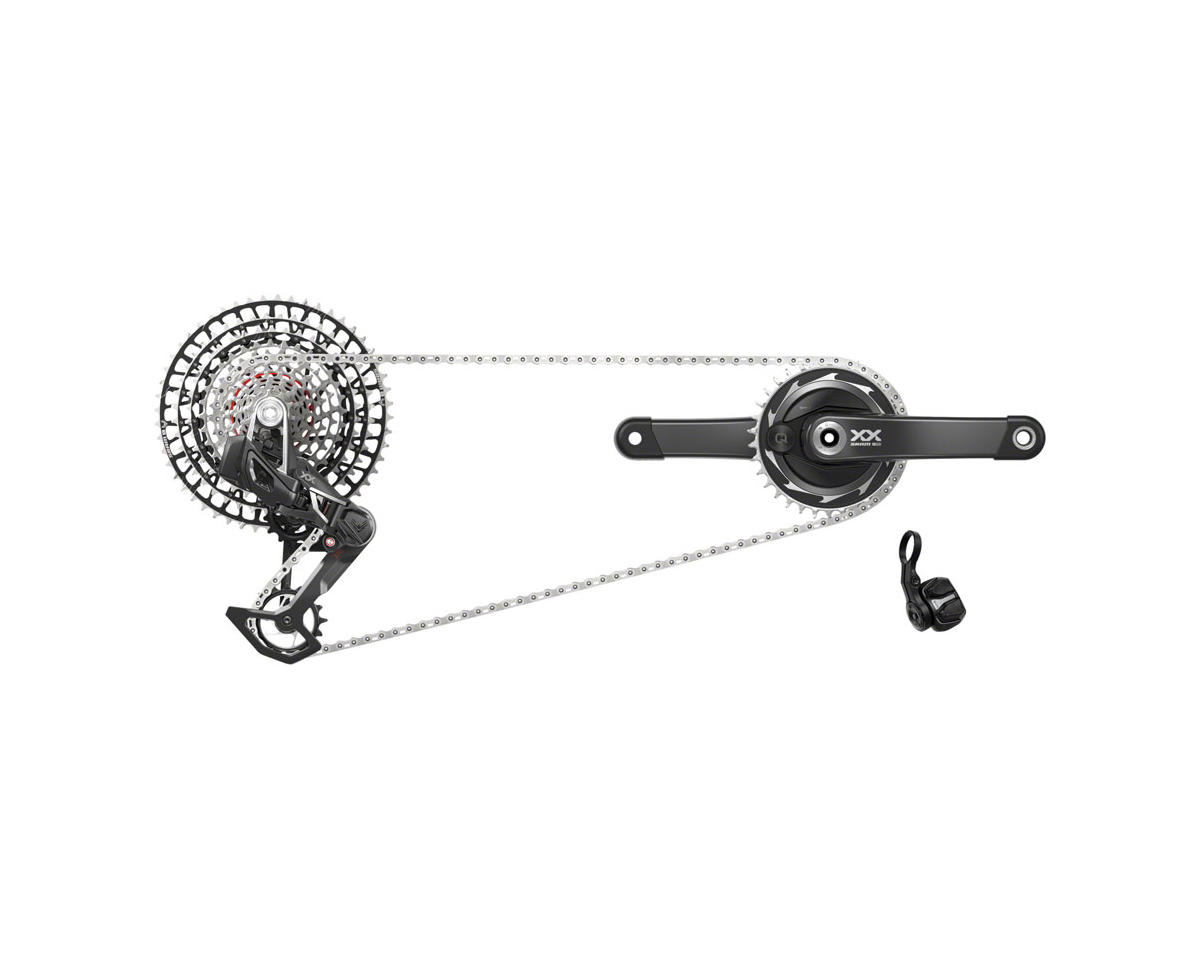 SRAM XX SL Eagle Transmission AXS Power Meter Groupset (Black/Silver) (T-Type) (170mm) (34T) (D1) (1 x 12 Speed) (DUB) (55mm Chainline) (UDH)