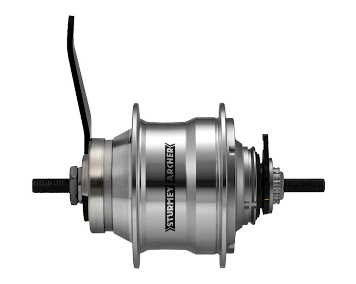 Sturmey Archer Rear Coaster Hub (Silver) (Internal 5 Speed) (13/32″ x 135mm) (36H) (Includes Twist Shifter)