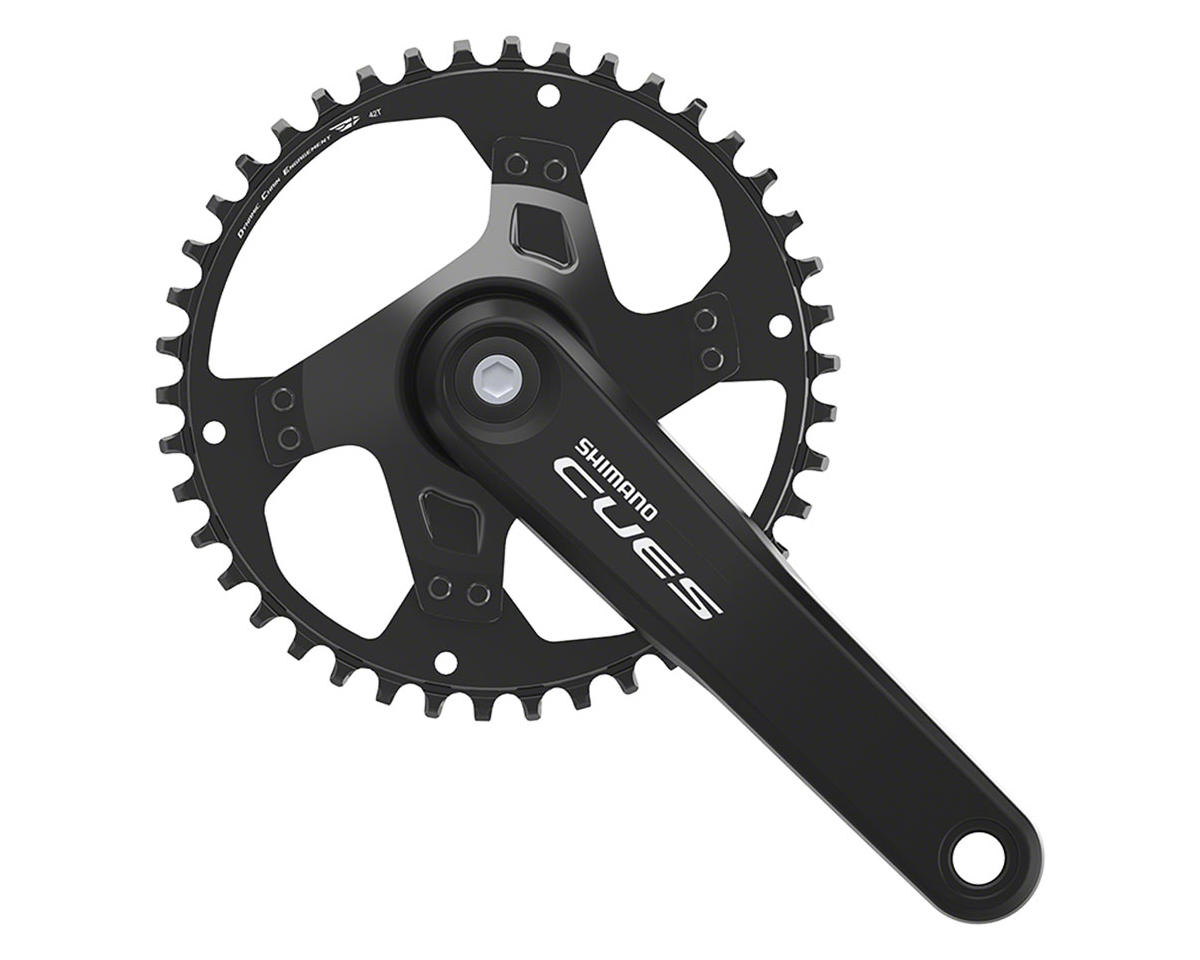 Shimano CUES FC-U4000 Crankset w/ Chainring (Black) (1 x 9/10/11 Speed) (170mm) (42T) (Square Taper)