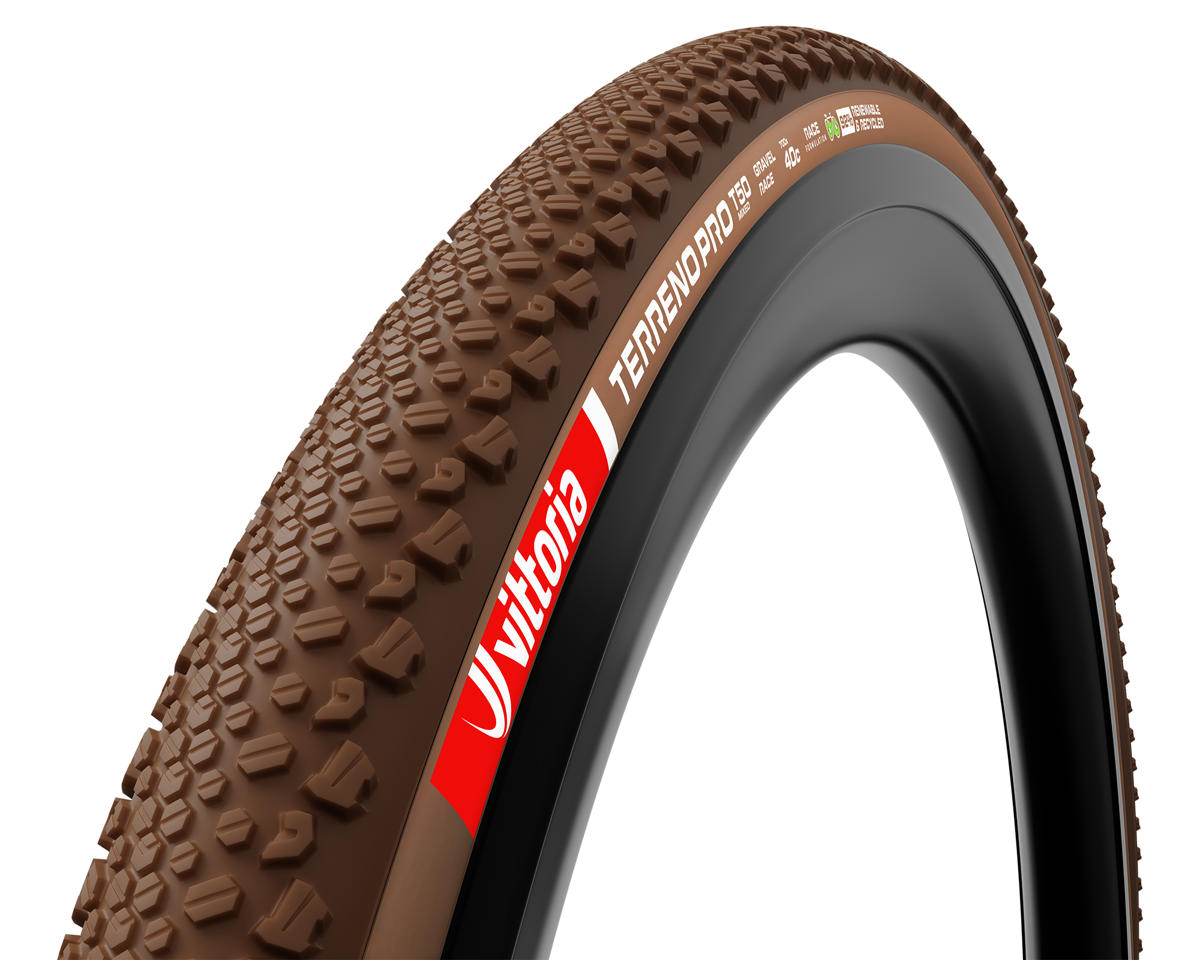 Vittoria Terreno Pro T50 Mixed Gravel Race Tubeless Tire (Natural Brown) (700c) (45mm) (Eco Gravel Race)