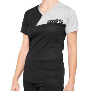 100% Women’s Airmatic Jersey (Black) (L)