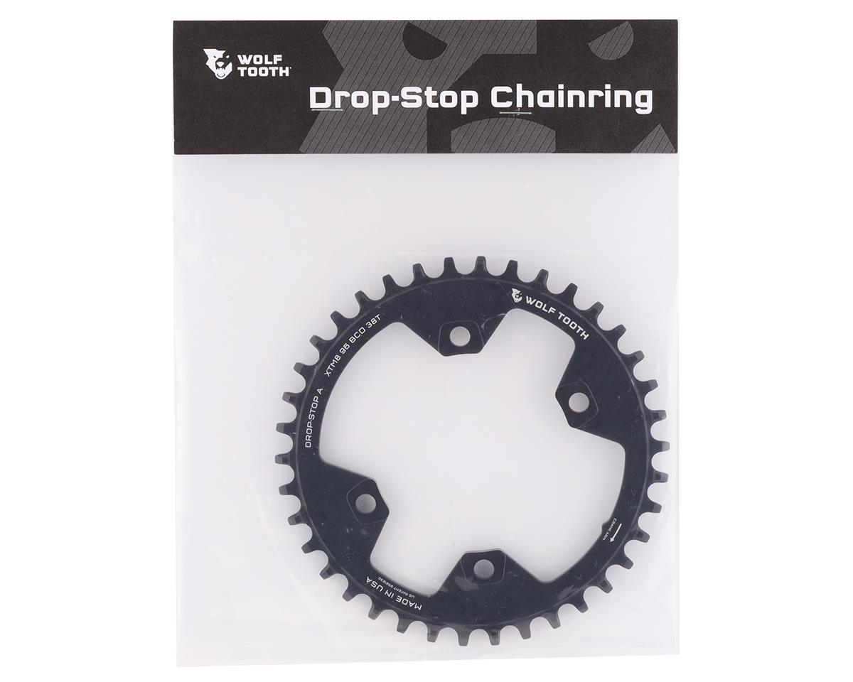 Wolf Tooth Components Shimano Chainring (Black) (XT 8000/SLX M7000) (Drop-Stop A) (Single) (38T) (96mm BCD)