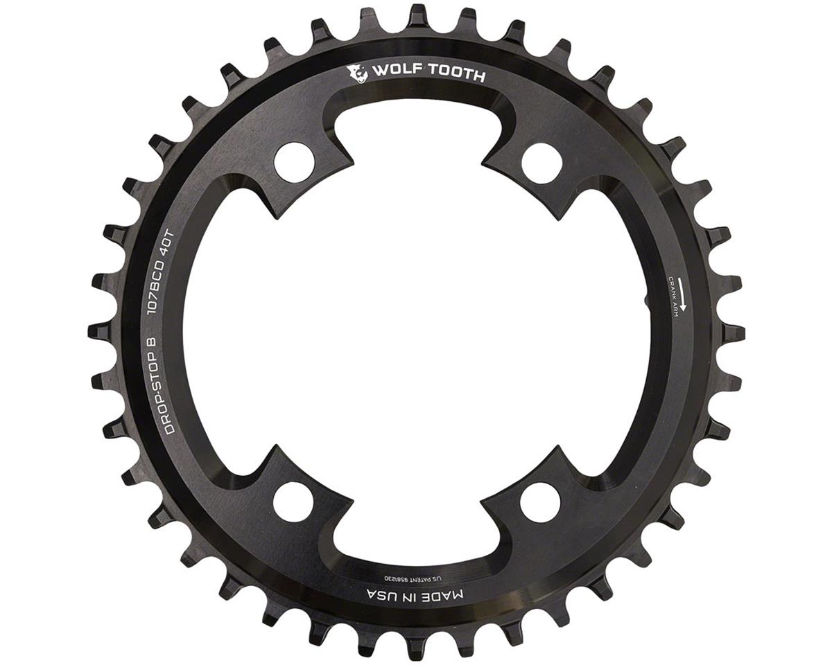 Wolf Tooth Components SRAM Road Chainring (Black) (107mm BCD) (Drop-Stop B) (Single) (42T) (Works for Flattop)