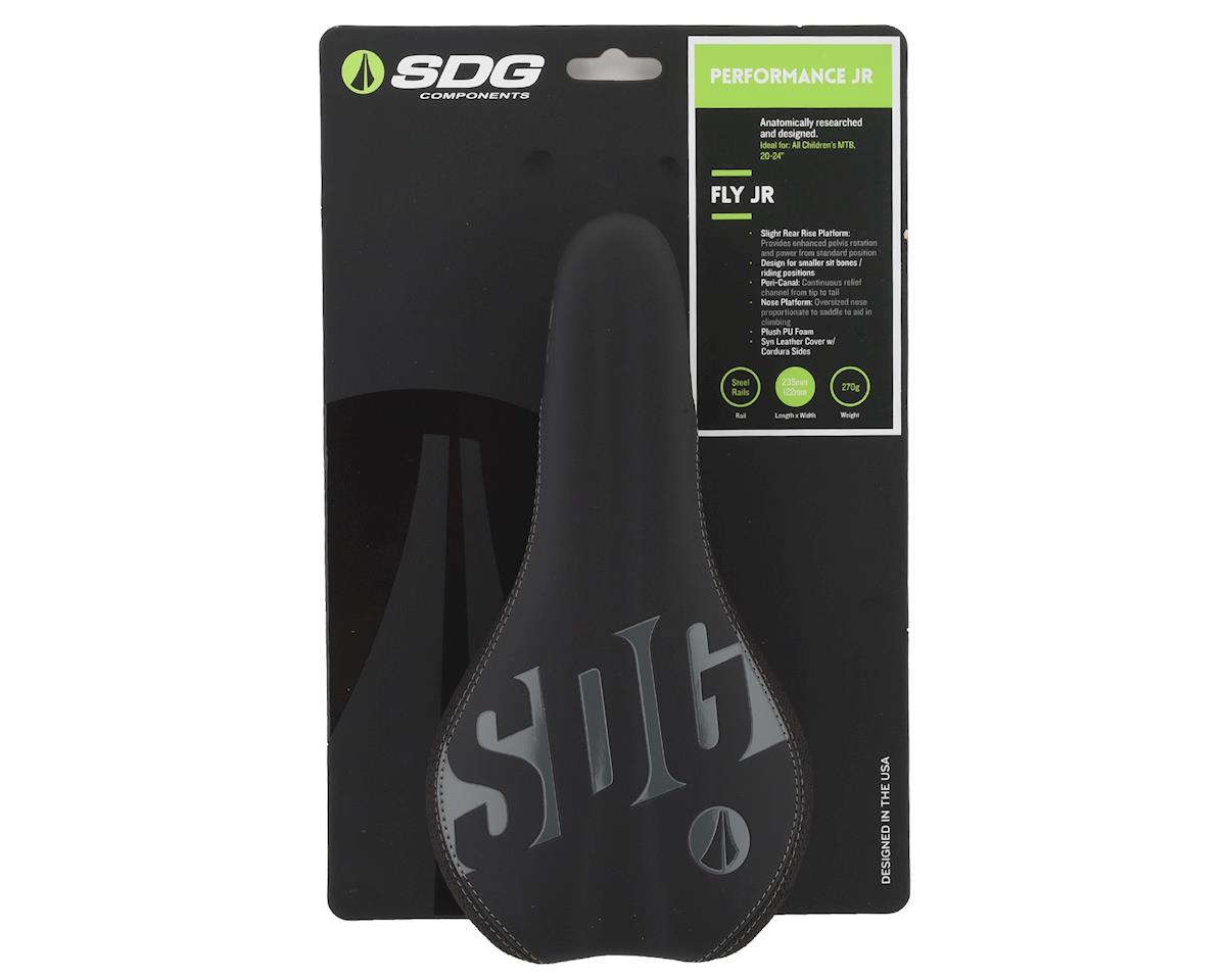 SDG Fly Jr Kid’s Saddle (Black) (Steel Rails) (122mm)