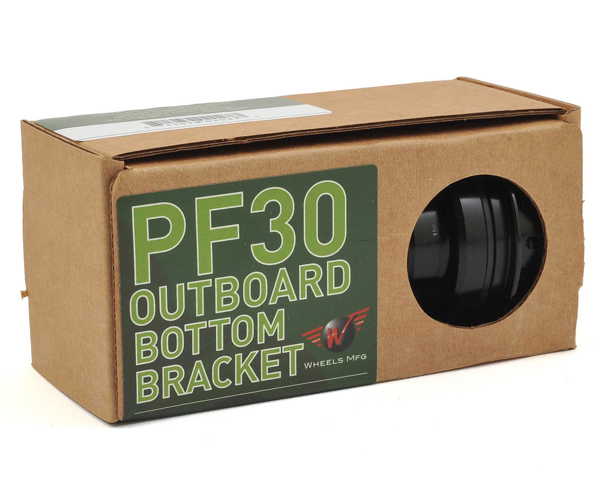 Wheels Manufacturing Outboard Bottom Bracket (Black) (PF30) (68/73mm) (24mm Spindle) (Angular Contact Bearings)