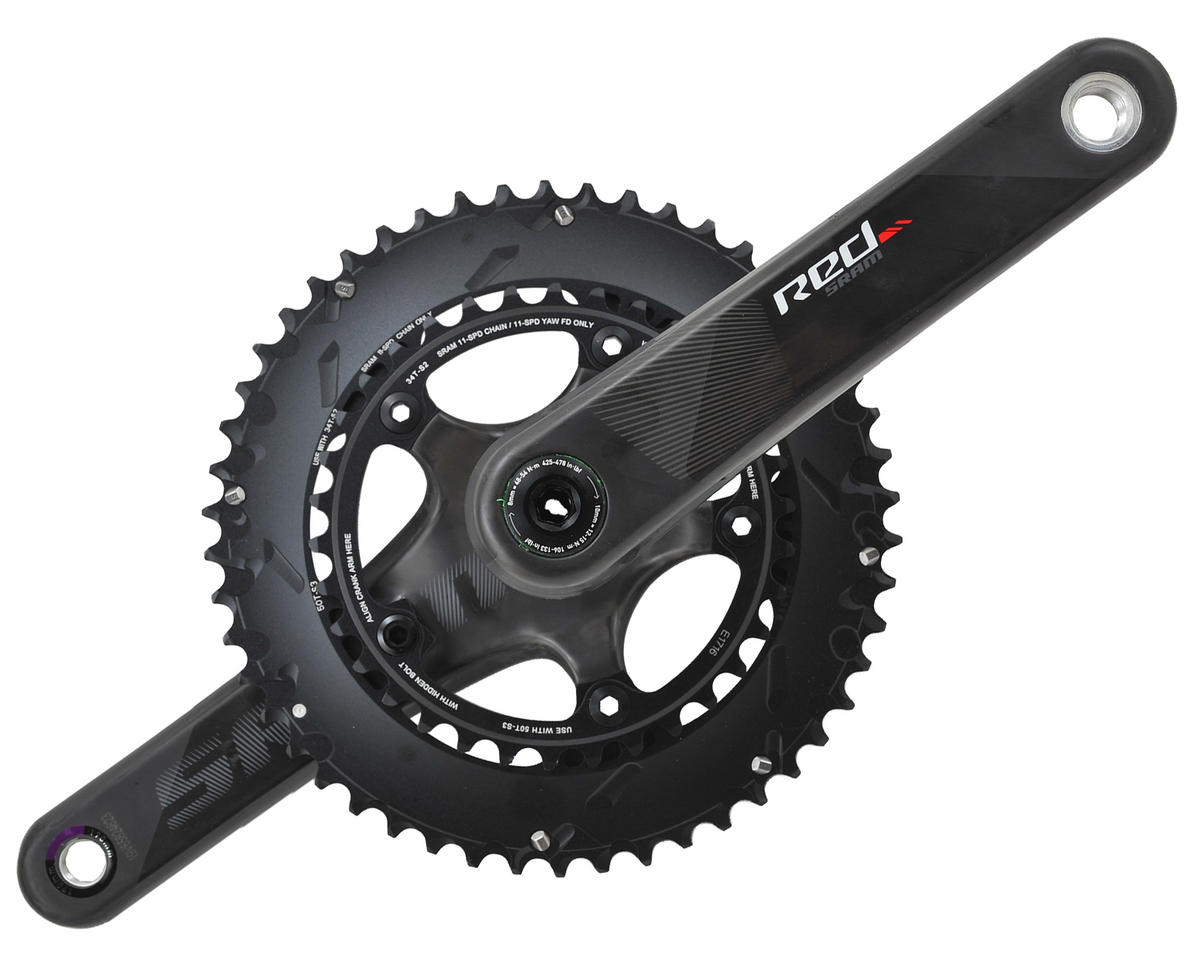 SRAM Red Compact Crankset (Black) (2 x 11 Speed) (GXP Spindle) (C2) (170mm) (50/34T) (110 BCD)