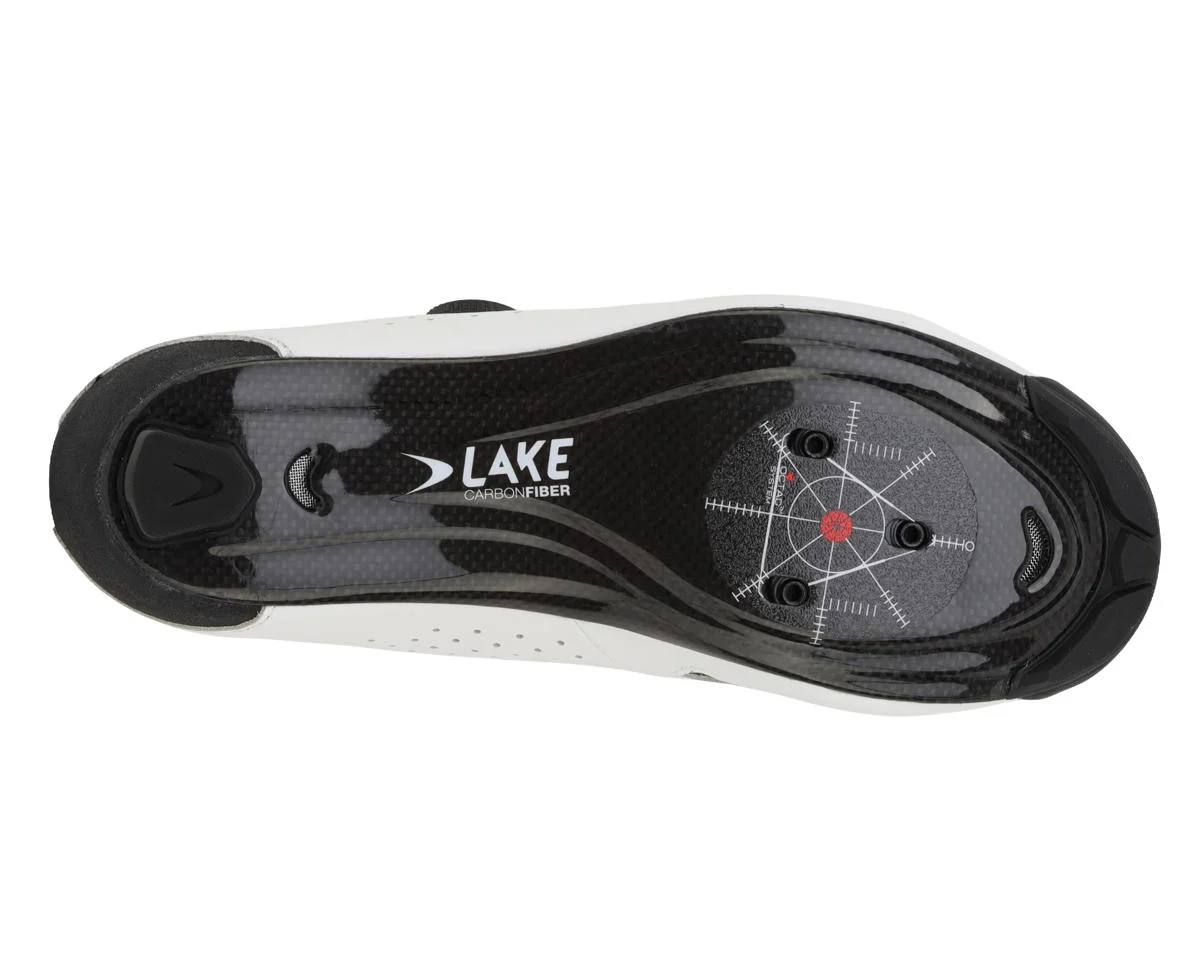 Lake Cycling CX239 Road Shoes (White/Black) (44.5)