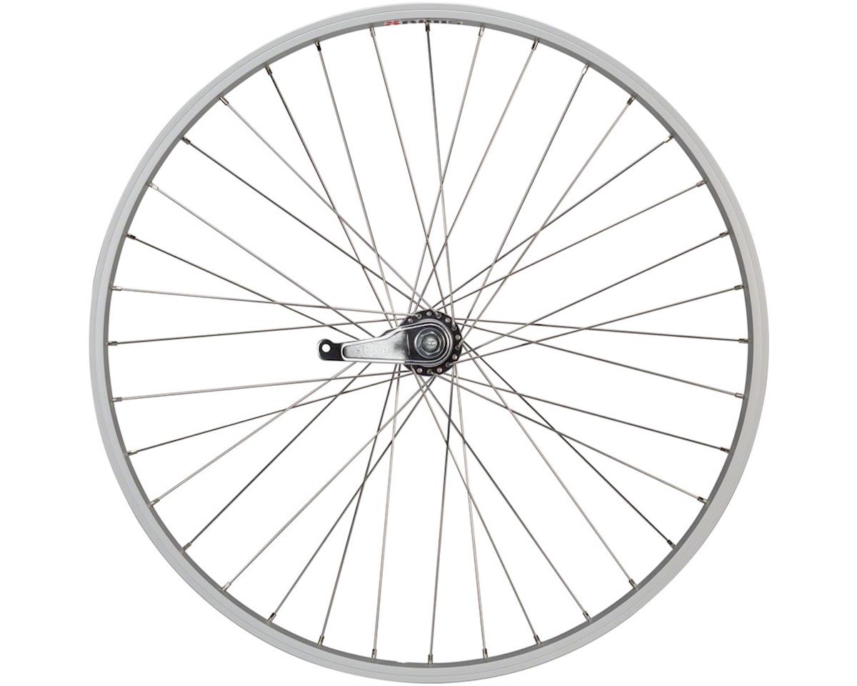 Quality Wheels Single Wall Coaster Brake Rear Wheel (Silver) (3-Prong Cog) (3/8″ x 124mm) (26″)