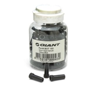 Giant 5mm Plastic Brake Housing Ferrules (Black) (100)