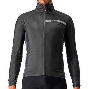 Castelli Men’s Squadra Stretch Jacket (Light Black/Dark Grey) (XS)